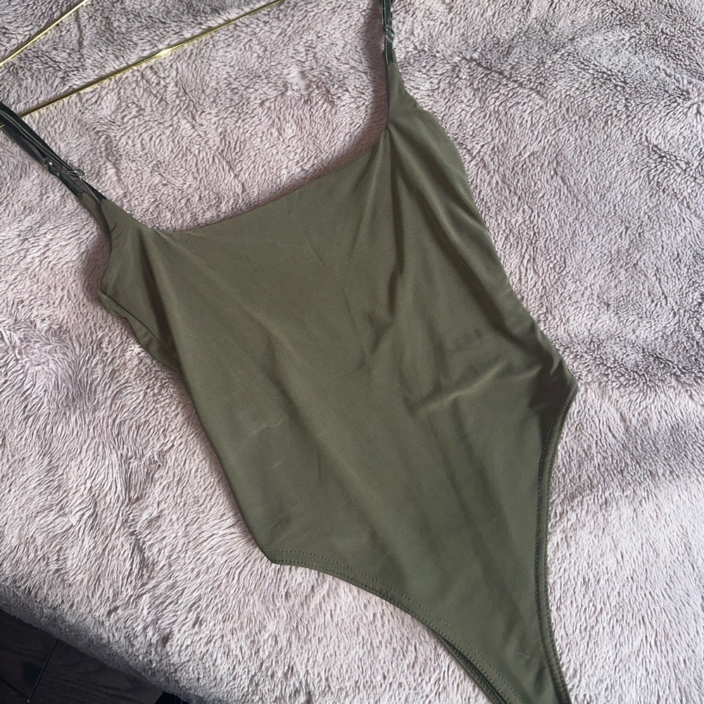 Olive green bodysuit